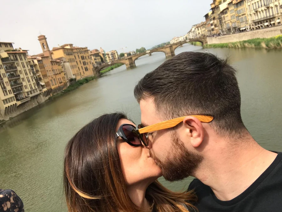 Federico e Irene sorridenti